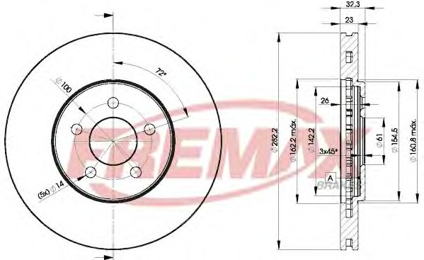 Тормозной диск FREMAX BD-4073