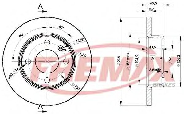 Тормозной диск FREMAX BD-4322