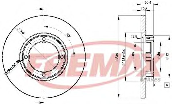 Тормозной диск FREMAX BD-4392