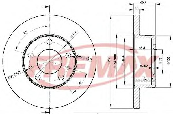 Тормозной диск FREMAX BD-4680