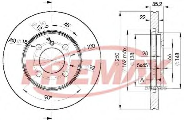 Тормозной диск FREMAX BD-4749