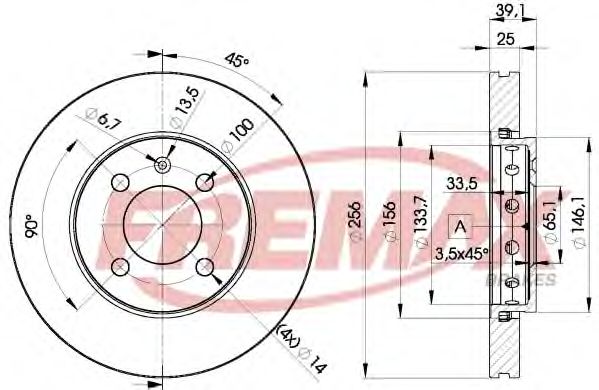 Тормозной диск FREMAX BD-5605
