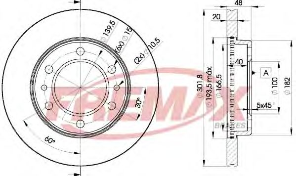 Тормозной диск FREMAX BD-6004