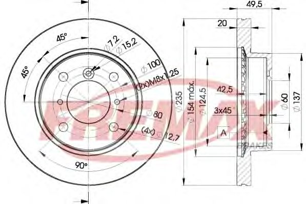 Тормозной диск FREMAX BD-6101