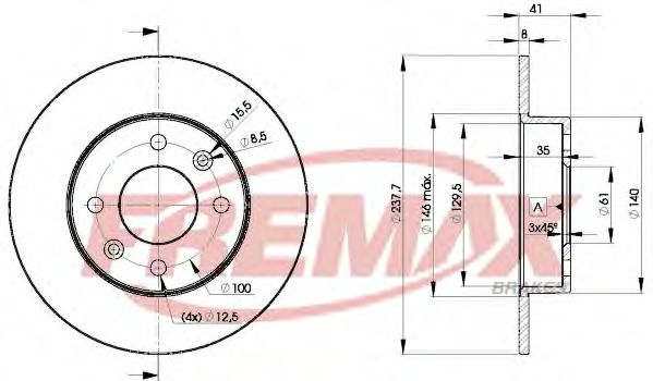 Тормозной диск FREMAX BD-6947