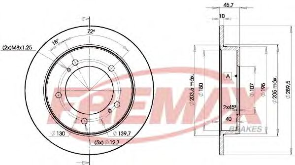 Тормозной диск FREMAX BD-6970