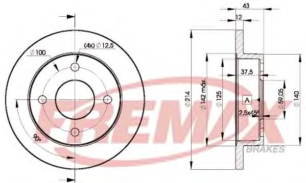 Тормозной диск FREMAX BD-7460