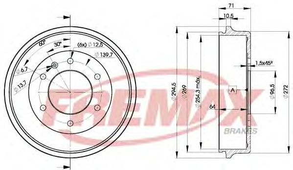 Тормозной барабан FREMAX BD-8312