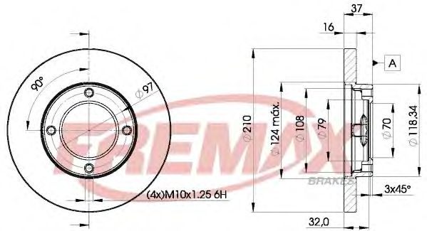 Тормозной диск FREMAX BD-8702