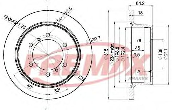 Тормозной диск FREMAX BD-8797