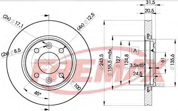 Тормозной диск FREMAX BD-8901