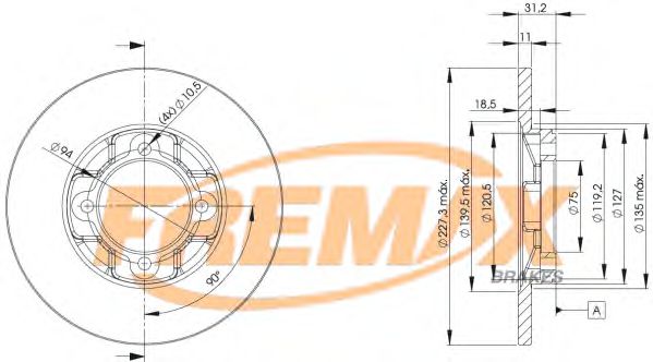 Тормозной диск FREMAX BD-3251