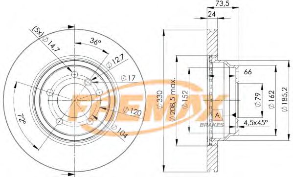 Тормозной диск FREMAX BD-4645