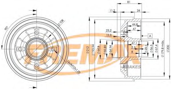 Тормозной барабан FREMAX BD-4732