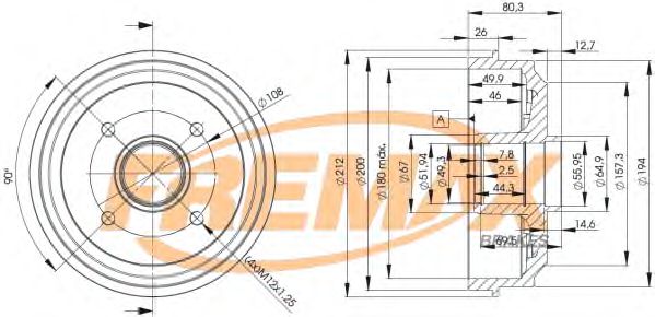 Тормозной барабан FREMAX BD-4735