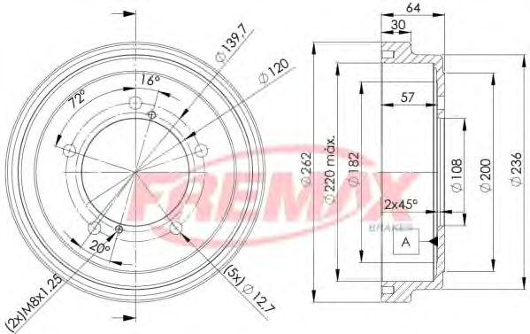 Тормозной барабан FREMAX BD-4804