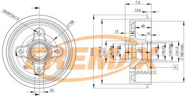 Тормозной барабан FREMAX BD-6628