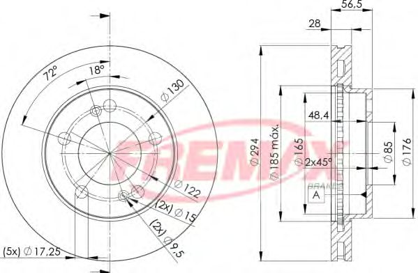 Тормозной диск FREMAX BD-8674