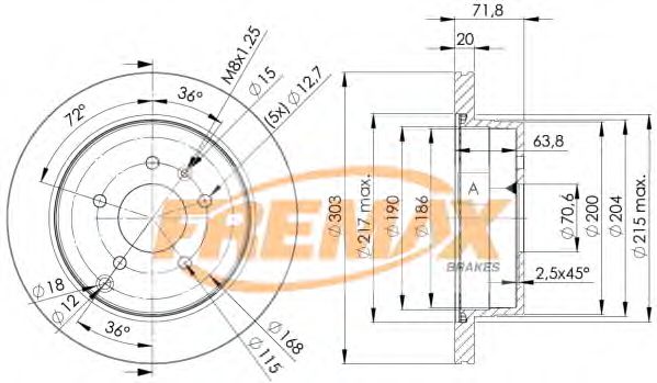 Тормозной диск FREMAX BD-9049