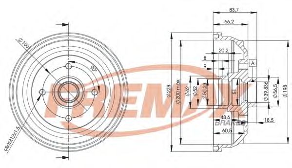 Тормозной барабан FREMAX BD-1241