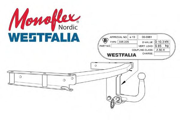 Прицепное оборудование MONOFLEX 305205