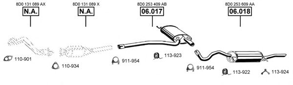 Система выпуска ОГ ASMET AU060130