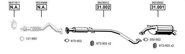 Система выпуска ОГ ASMET CV310050