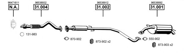 Система выпуска ОГ ASMET DE240290