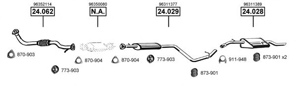 Система выпуска ОГ ASMET DE241050