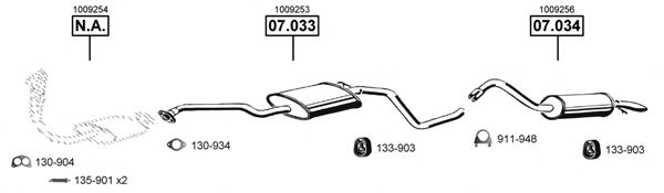 Система выпуска ОГ ASMET FO070935