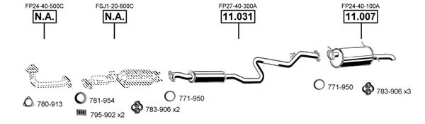 Система выпуска ОГ ASMET MA112180