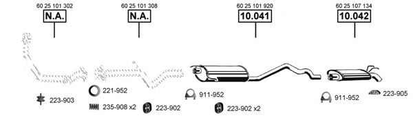 Система выпуска ОГ ASMET RE100840