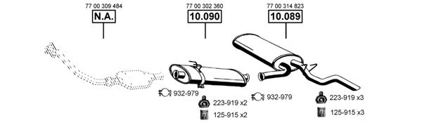 Система выпуска ОГ ASMET RE102220