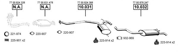 Система выпуска ОГ ASMET RE104310