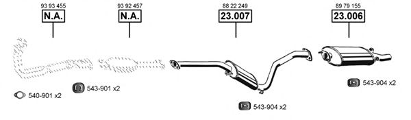 Система выпуска ОГ ASMET SA231355