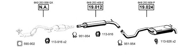 Система выпуска ОГ ASMET SE191450