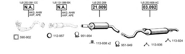 Система выпуска ОГ ASMET VA030500