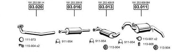 Система выпуска ОГ ASMET VA031495