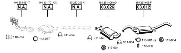 Система выпуска ОГ ASMET VA033210