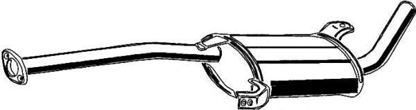 Средний глушитель выхлопных газов ASMET 14043