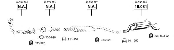 Система выпуска ОГ ASMET FI162260