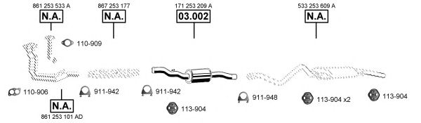 Система выпуска ОГ ASMET VA035915