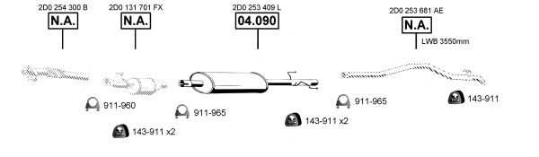 Система выпуска ОГ ASMET VA038080