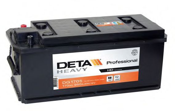 Стартерная аккумуляторная батарея; Стартерная аккумуляторная батарея DETA DG1705