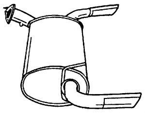 Глушитель выхлопных газов конечный MTS 65030