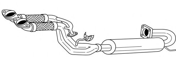 Труба выхлопного газа MTS 30025