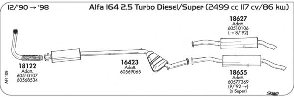 Система выпуска ОГ SIGAM AR109