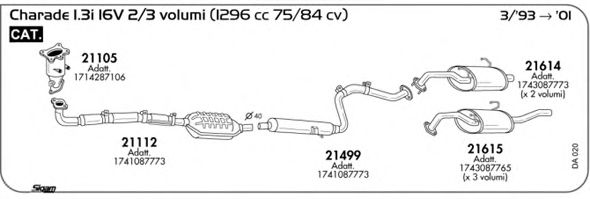 Система выпуска ОГ SIGAM DA020