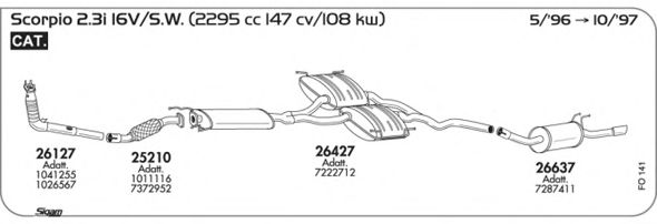 Система выпуска ОГ SIGAM FO141