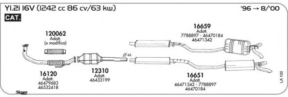 Система выпуска ОГ SIGAM LA100